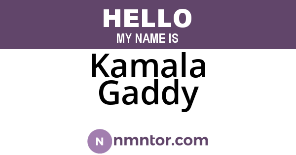 Kamala Gaddy
