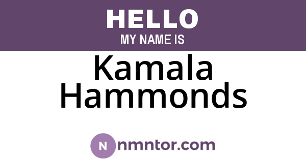 Kamala Hammonds