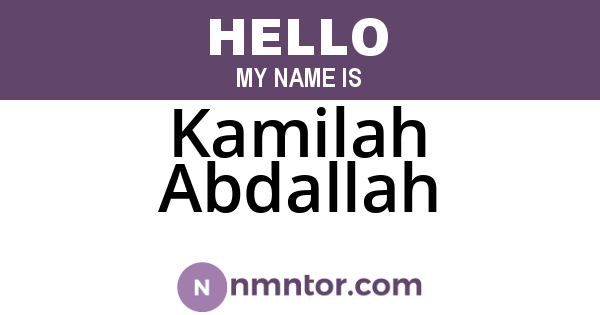 Kamilah Abdallah