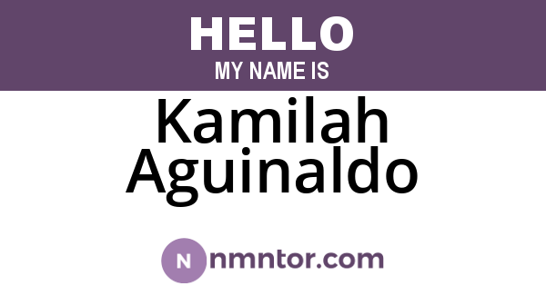 Kamilah Aguinaldo