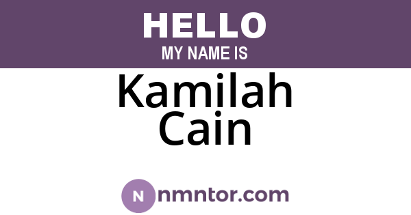 Kamilah Cain