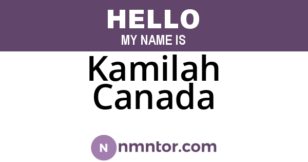 Kamilah Canada