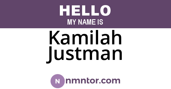 Kamilah Justman