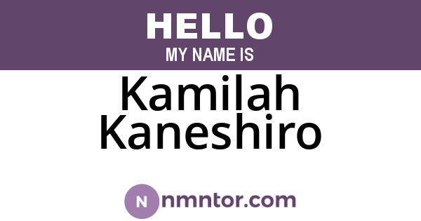 Kamilah Kaneshiro