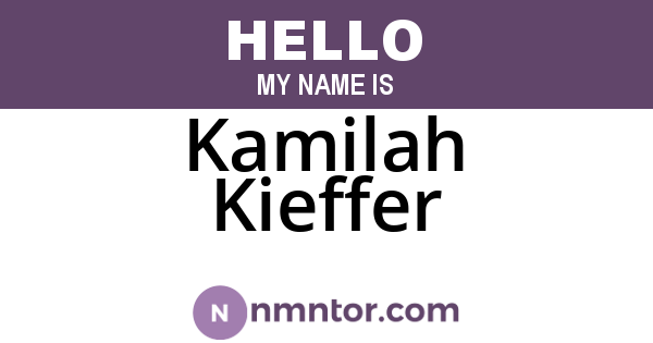 Kamilah Kieffer