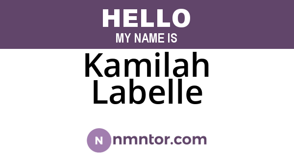 Kamilah Labelle