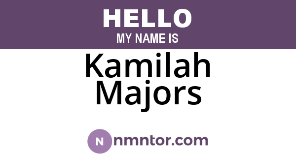 Kamilah Majors