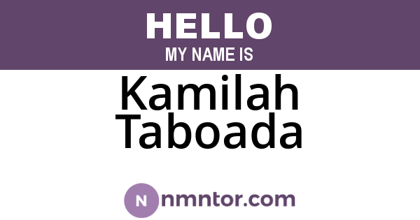 Kamilah Taboada