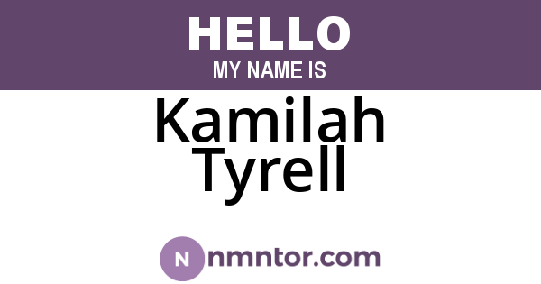 Kamilah Tyrell