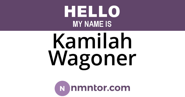 Kamilah Wagoner