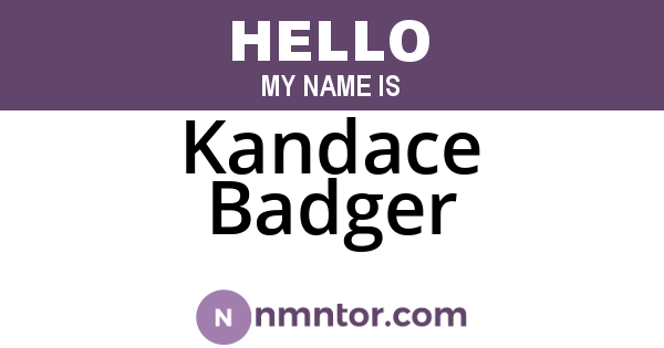 Kandace Badger