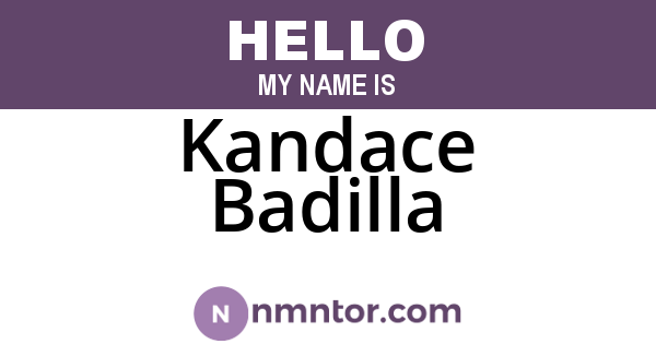 Kandace Badilla