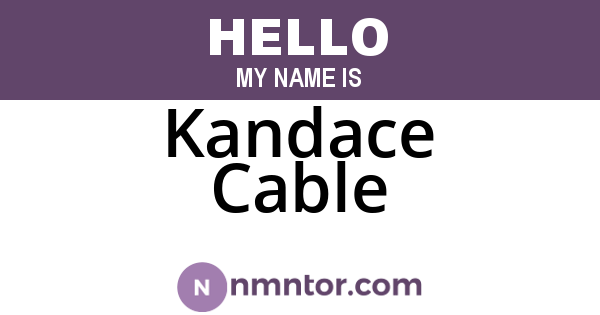 Kandace Cable