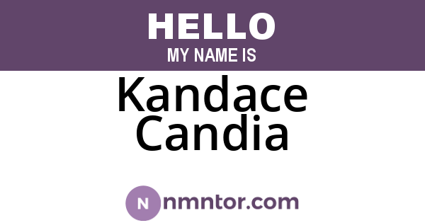 Kandace Candia