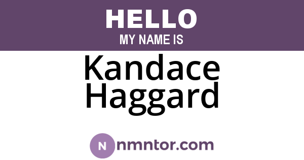 Kandace Haggard