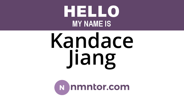 Kandace Jiang