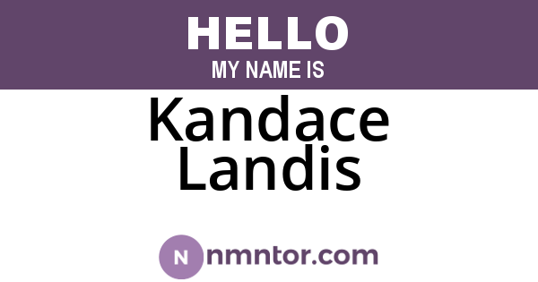 Kandace Landis