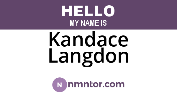 Kandace Langdon