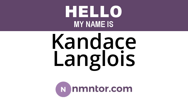 Kandace Langlois