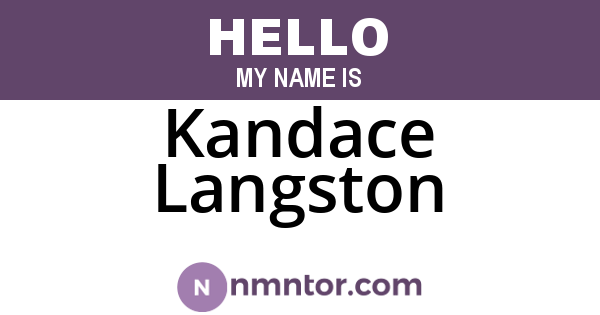 Kandace Langston