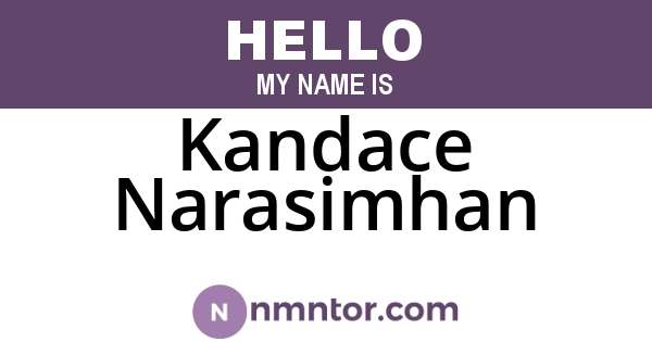 Kandace Narasimhan