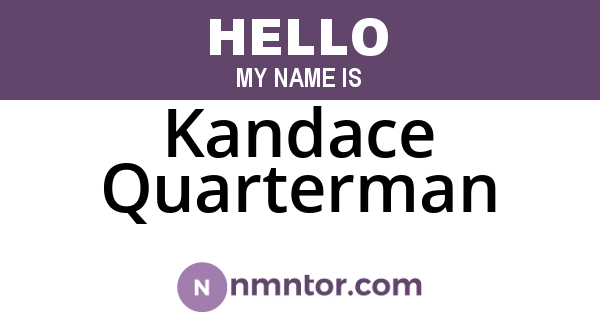 Kandace Quarterman