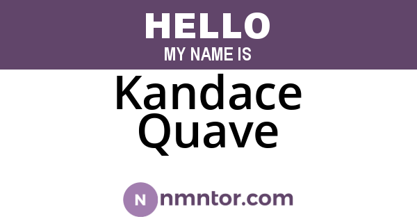 Kandace Quave