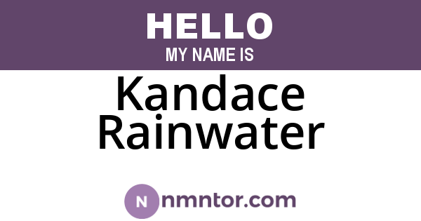 Kandace Rainwater