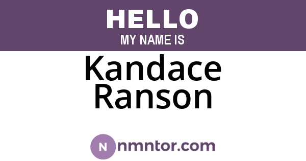 Kandace Ranson