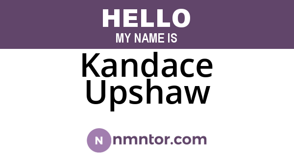 Kandace Upshaw