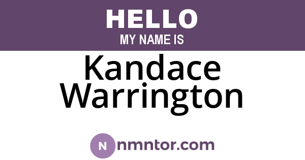 Kandace Warrington