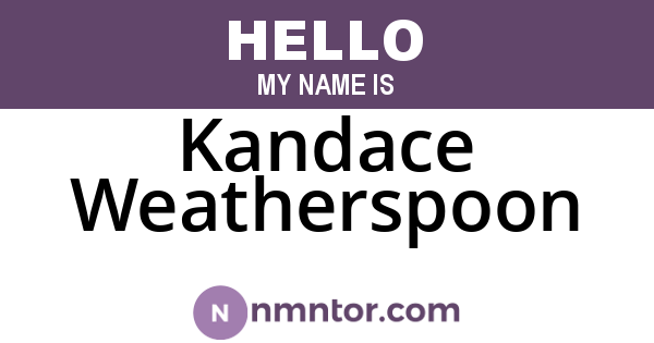 Kandace Weatherspoon