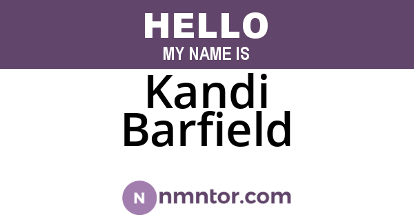 Kandi Barfield
