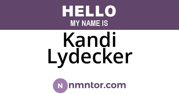 Kandi Lydecker