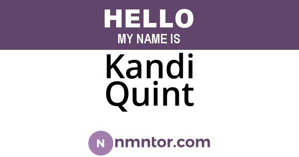 Kandi Quint