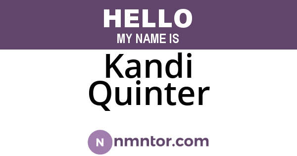 Kandi Quinter