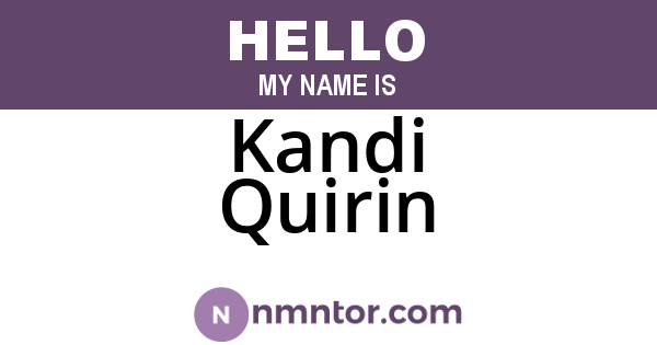 Kandi Quirin