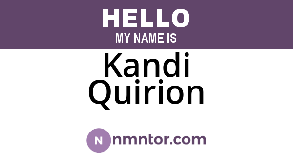Kandi Quirion