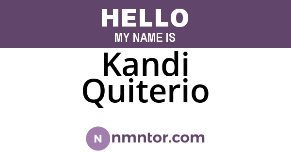 Kandi Quiterio