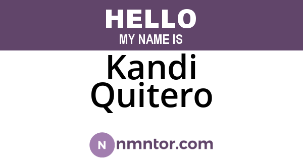 Kandi Quitero