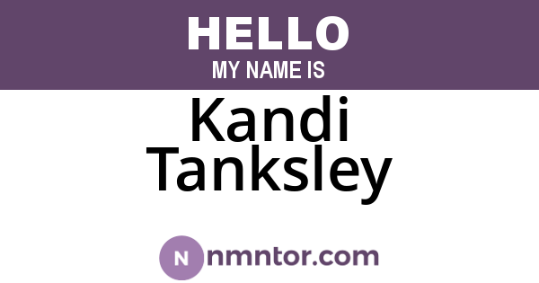 Kandi Tanksley