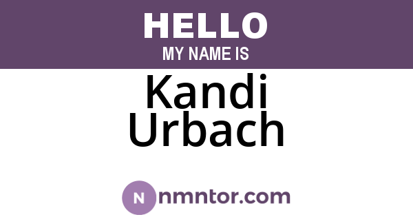 Kandi Urbach