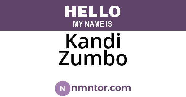 Kandi Zumbo