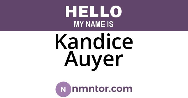 Kandice Auyer