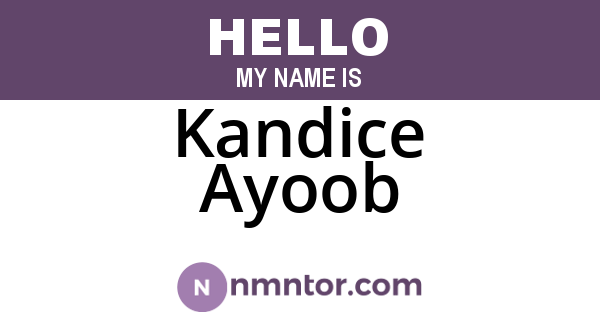 Kandice Ayoob