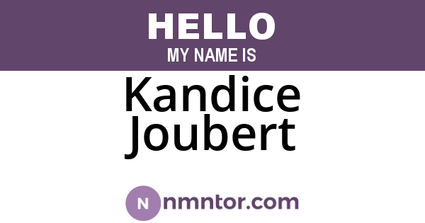 Kandice Joubert