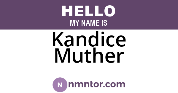 Kandice Muther