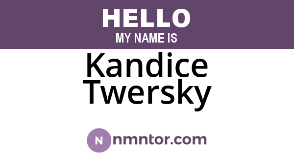 Kandice Twersky