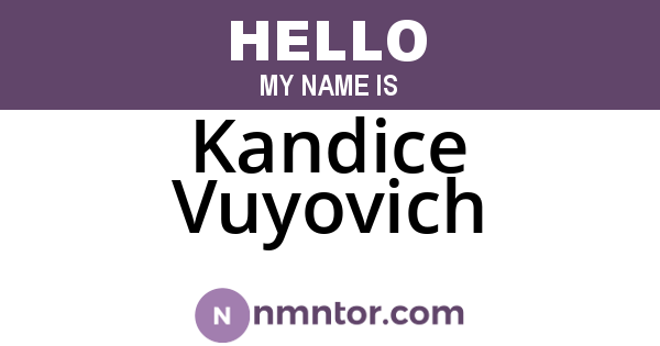Kandice Vuyovich