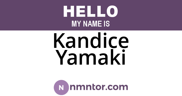 Kandice Yamaki